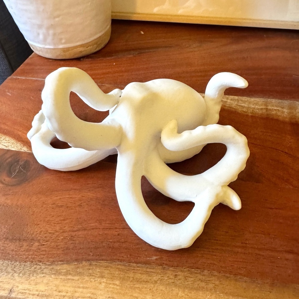 Creative Co-Op Decorative Bisque Stoneware Octopus Table Topper White - Picture 2 of 8
